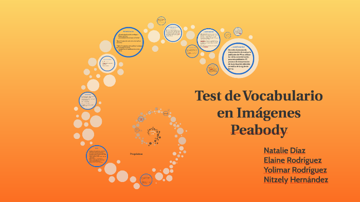 Test De Vocabulario En Imagenes Peabody By Elaine Rodriguez