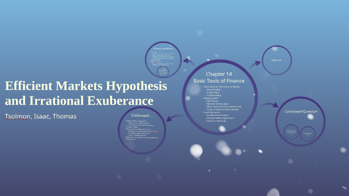 Efficient Markets Hypothesis and Irrational Exuberance by Isaac Choe