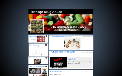 Teenage Drug Abuse by Sarah Younger on Prezi