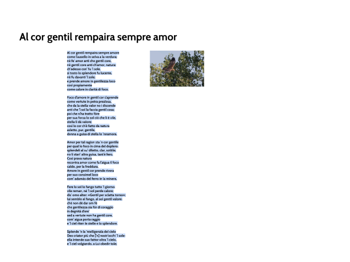 Riassunto Al Cor Gentil Rempaira Sempre Amore Al cor gentil rempaira sempre amor by Giulia De Giovannini