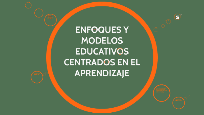 ENFOQUES Y MODELOS EDUCATIVOS CENTRADOS EN EL APRENDIZAJE by on Prezi