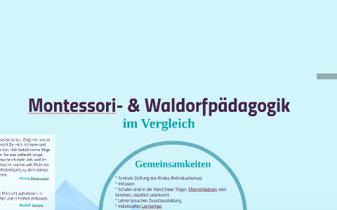 Montessori Waldorfp dagogik im Vergleich by on Prezi