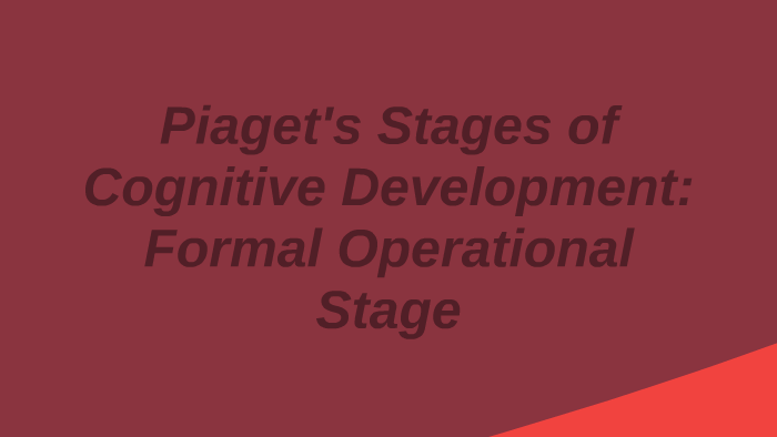 stage of formal operations