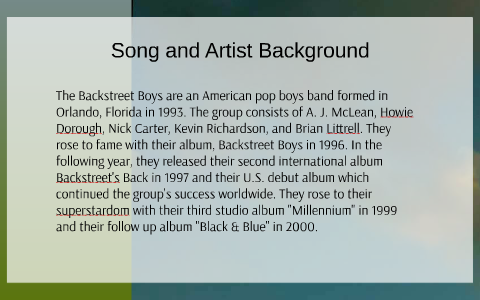 An Abridged Oral History of The Backstreet Boys' I Want It That Way