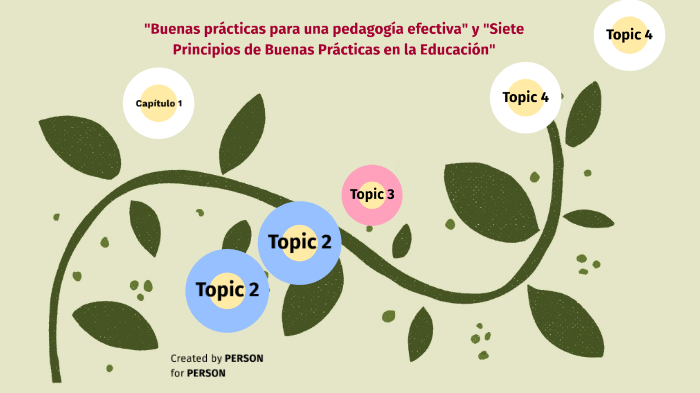 "Buenas prácticas para una Pedagogía Efectiva" y "Siete principios de