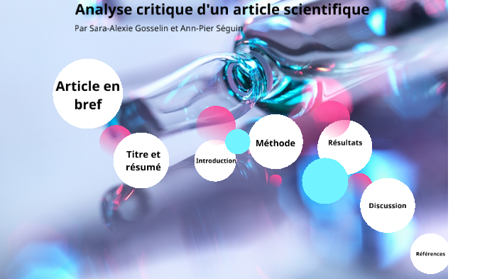 Analyse Critique Dun Article Scientifique By Ann Pier Seguin On Prezi