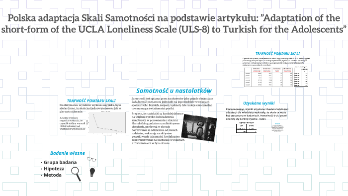 Polska Adaptacja Skali Samotności Na Podstawie Artykułu: ”Ad By ...