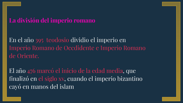 LA DIVISION DEL IMPERIO ROMANO by jose antonio gomez ruiz on Prezi