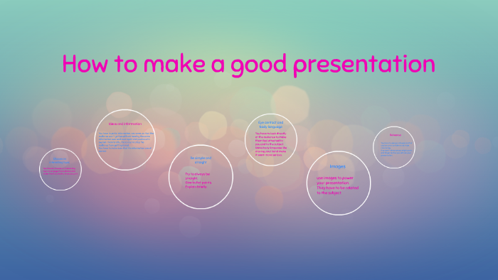 How to make a good presentation by Shahla al ahmed on Prezi