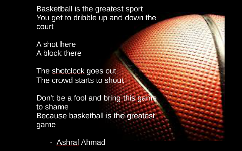 a speech on basketball