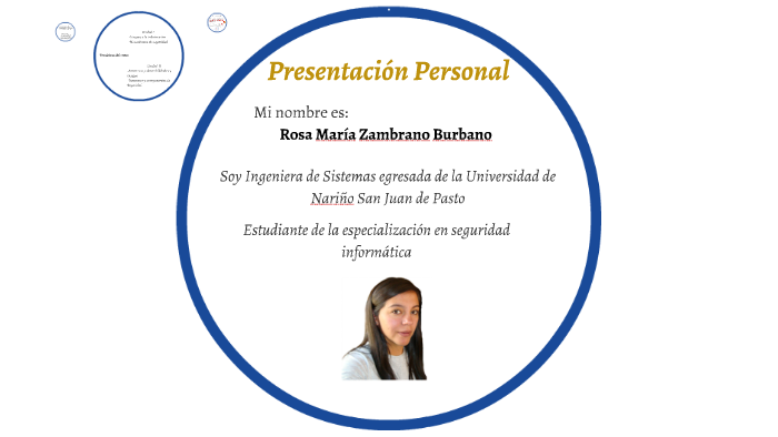 Ejemplos De Presentacion Personal De Un Estudiante