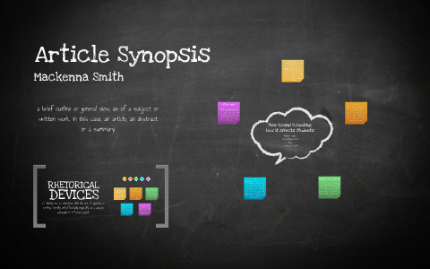 Article Synopsis by Mackenna Smith on Prezi