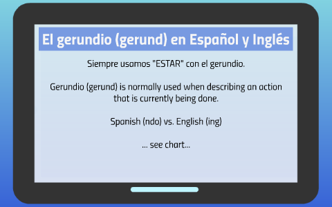 El gerundio (gerund) en Español y Inglés by Jess Jones on Prezi