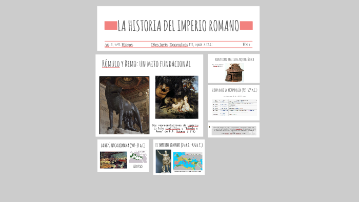 LA HISTORIA DEL IMPERIO ROMANO by Manuel Galiano Saavedra on Prezi