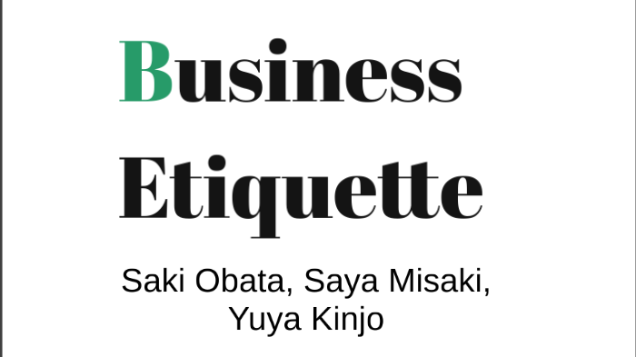 Business Etiquette In Japan By Yuya Kinjo On Prezi