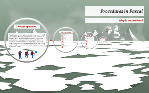 Procedures in Pascal by