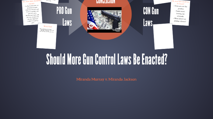 Gun Control Laws Should Be Enacted