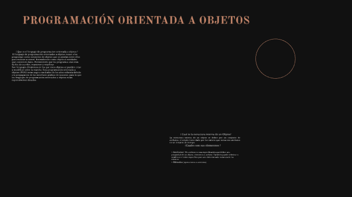 PROGRAMACIÓN ORIENTADA A OBJETOS by sofia mamani on Prezi
