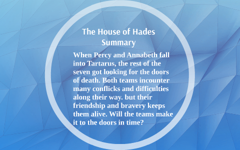 book report on the house of hades