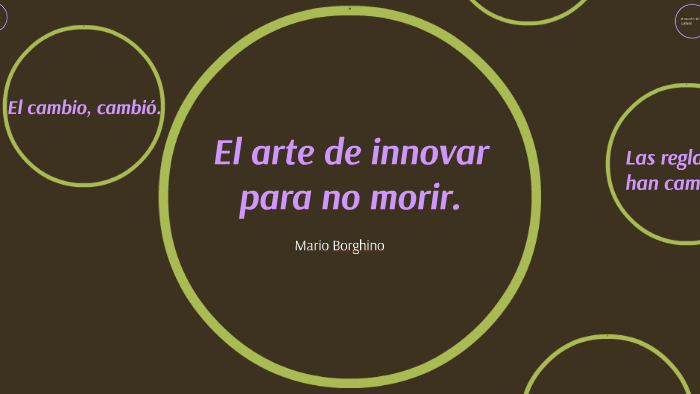 El Arte De Innovar Para No Morir. By Andii Gomez On Prezi