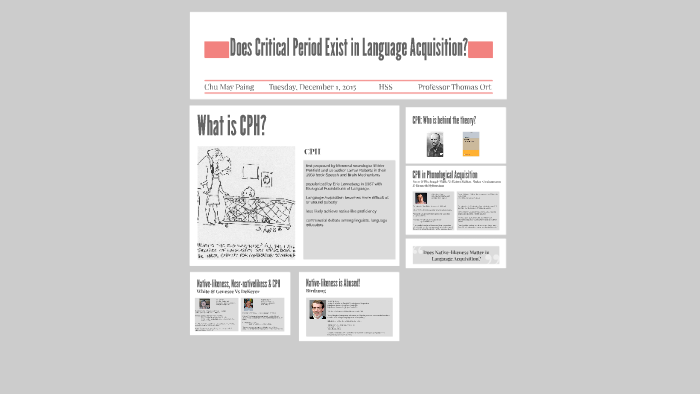 Does Critical Period Exist in Language Acquisition? by Chu Paing on