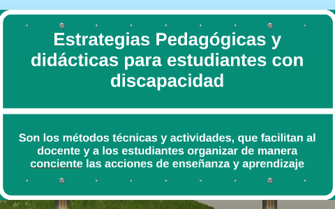 Estrategias Pedagógicas y didácticas para estudiantes con di by Jairo ...