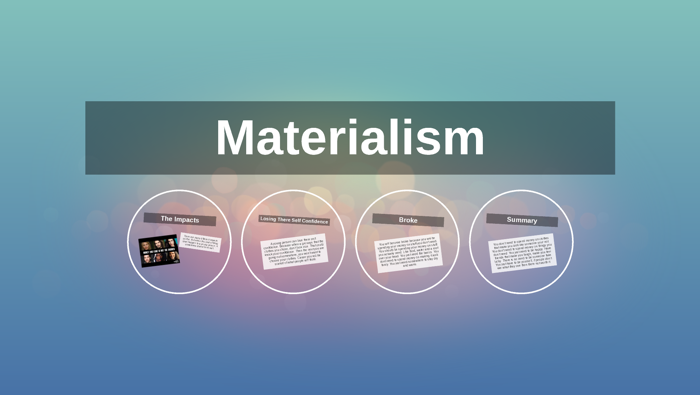 materialism by kendra stinson