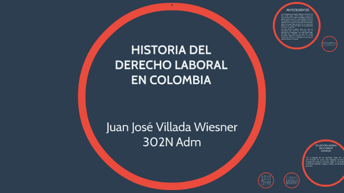 HISTORIA DEL DERECHO LABORAL EN COLOMBIA By Juan Jose Villada