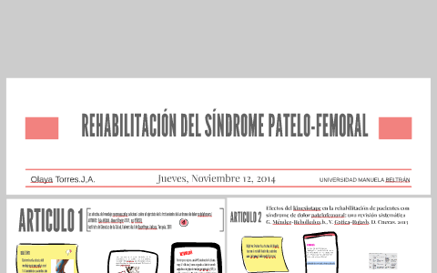 REHABILITACIÓN DEL DOLOR PATELO-FEMORAL By Alexandra Olaya