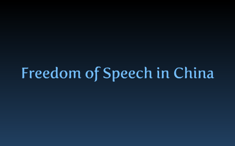 freedom of speech in china essay