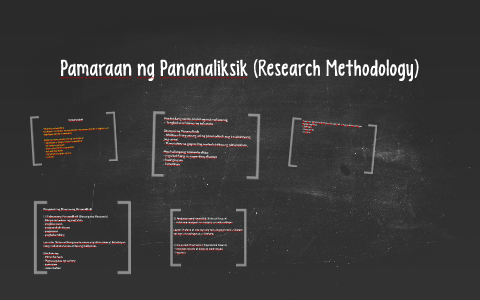 research methodology meaning in tagalog