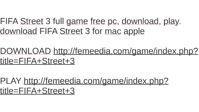 Fifa street download pc gratis
