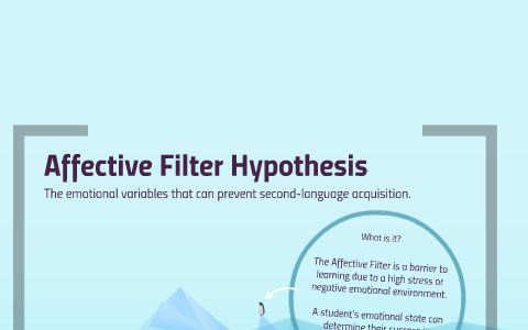 affective filter hypothesis research paper