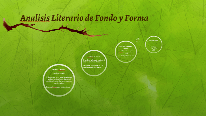 Analisis Literario de Fondo y Forma by gabriel mancia