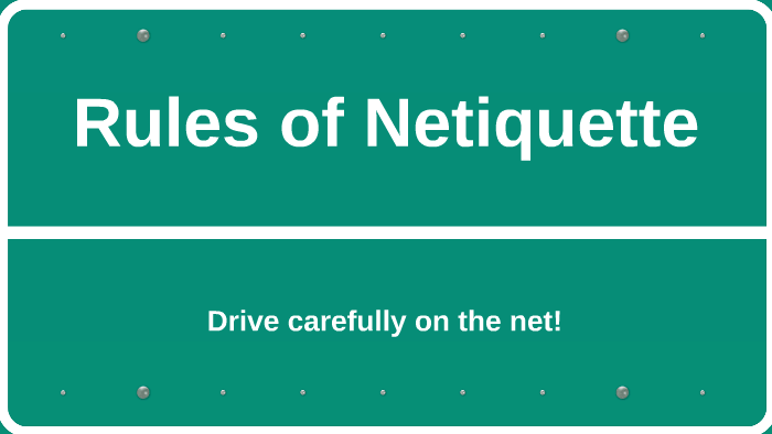 best rules of netiquette