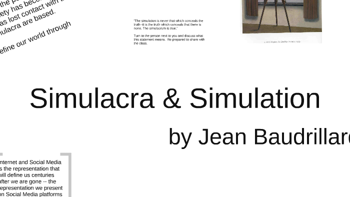 Simulacra and Simulation by Jean Baudrillard [Part 1] 