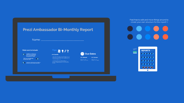 Prezi Ambassador Bi-Weekly Report Template by Ashley Whitlatch
