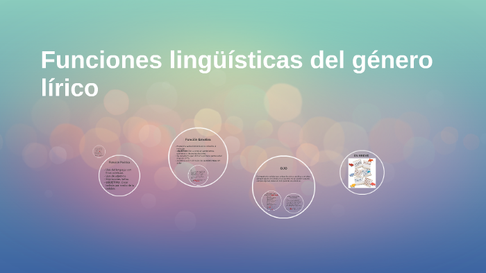 Funciones lingüísticas del género lírico by Daniela Diaz
