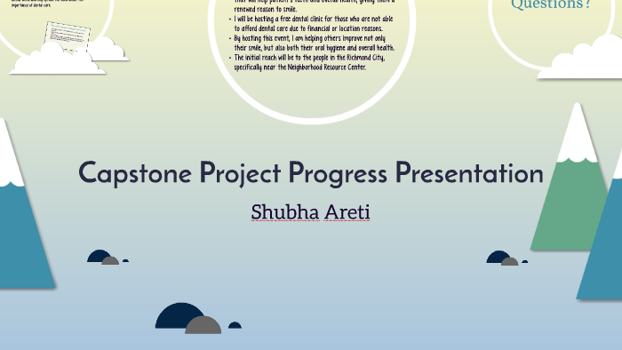 Capstone Project Progress Presentation by Shubha Areti on Prezi