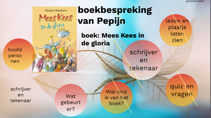 boekbespreking van Pepijn. boek: Mees Kees in de gloria by Anneke van