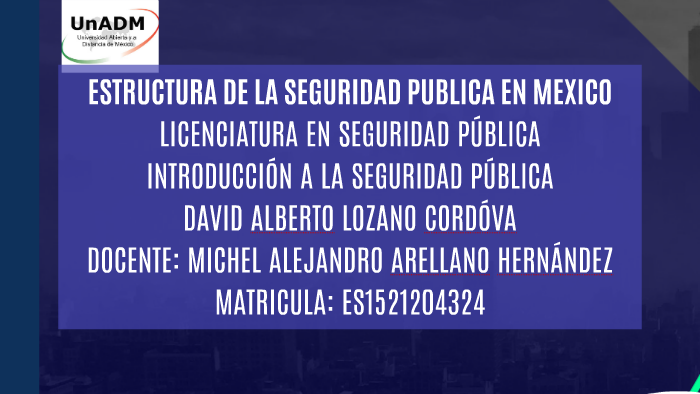 La seguridad pública es una función a cargo de la Federación by alberto ...