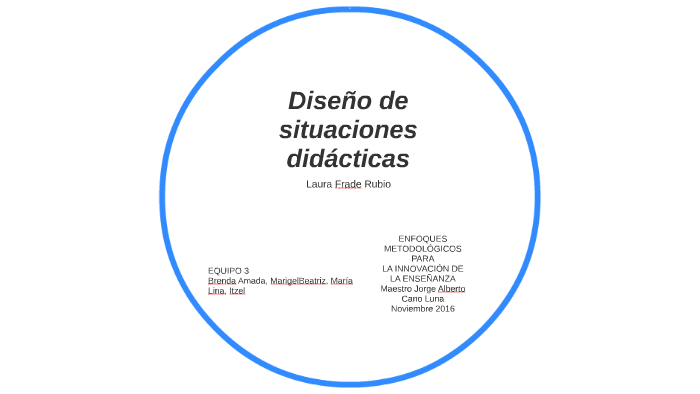Diseño de situaciones didácticas by Maria Lina Hernández Tinajero