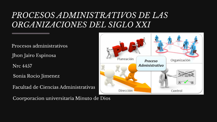 PROCESO ADMINISTRATIVO DE LAS ORGANIZACIONES DEL SIGLO XXI by maribell