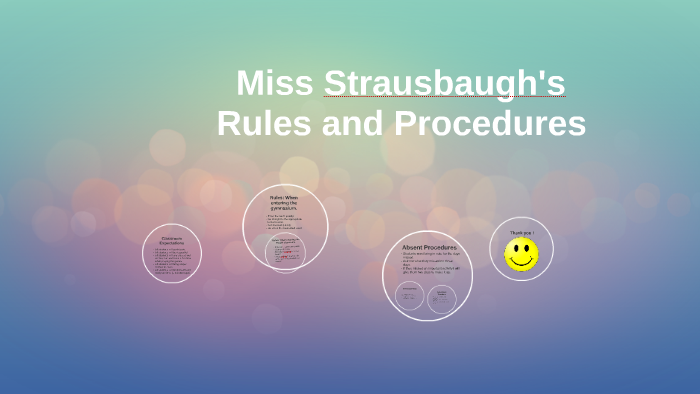 Miss Strausbaugh's Rules and Procedures by Kylan Strausbaugh on Prezi