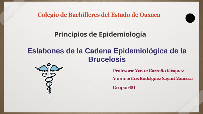 Eslabones la Cadena Epidemiológica de Brucelosis by Sayuri