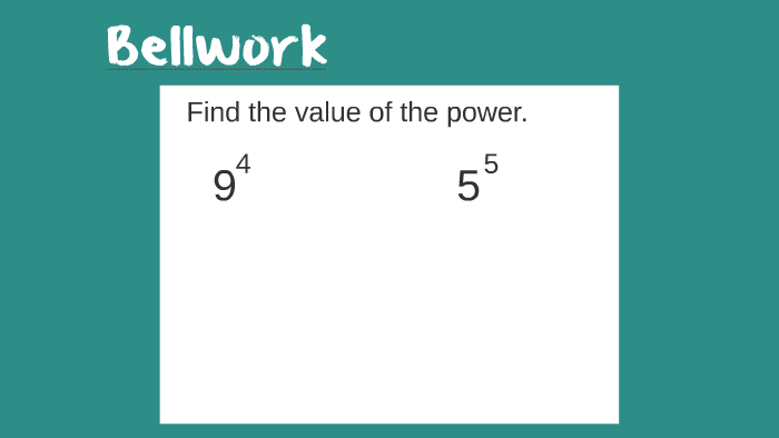 1.2b Powers and Exponents by Madison Hunter on Prezi
