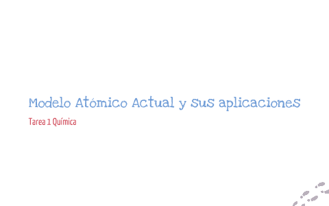 Modelo Atómico Actual y sus aplicaciones by Karen Acosta