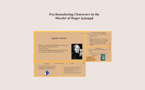 Psychoanalyzing Characters in the Murder of Roger Ackroyd by Sebastian
