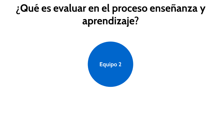 ¿Qué Es Evaluar En El Proceso Enseñanza Y Aprendizaje? By Barbara ...