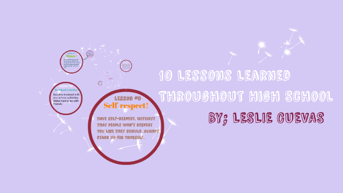 10 Lessons Learned Throughout High School by leslie cuevas on Prezi